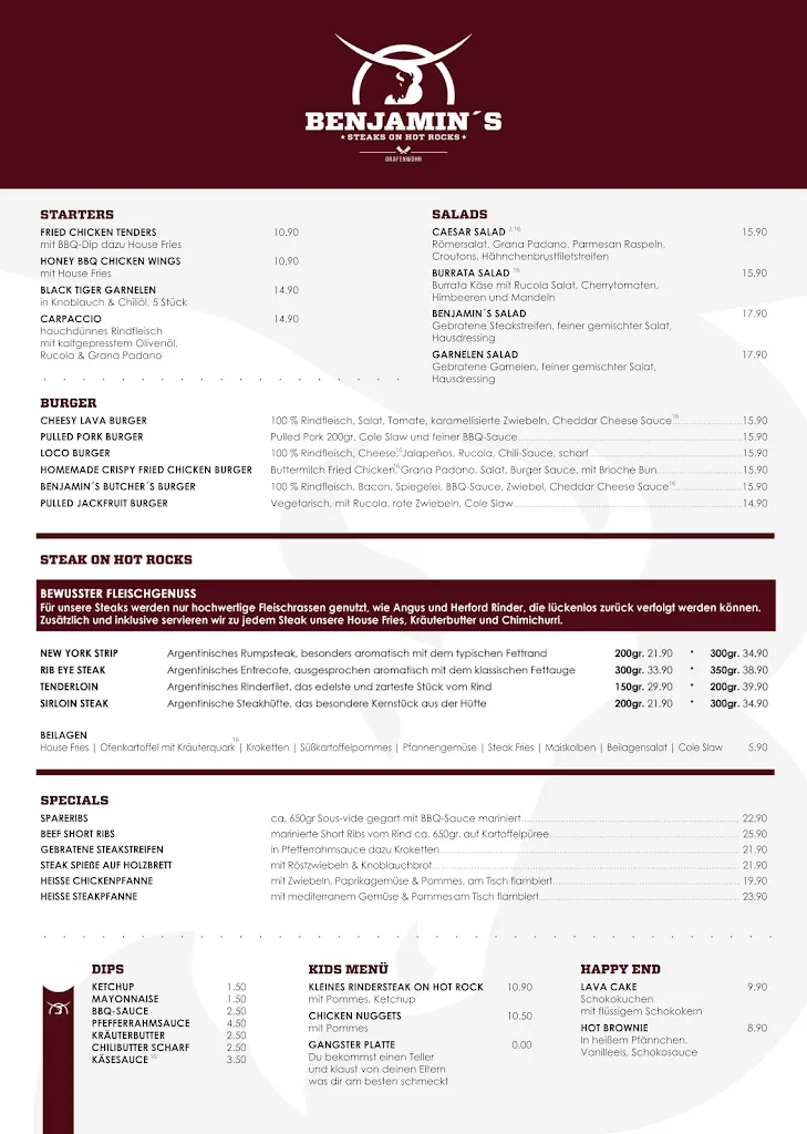 Menü_Benjamin's Restaurant_Grafenwöhr_Bild_4