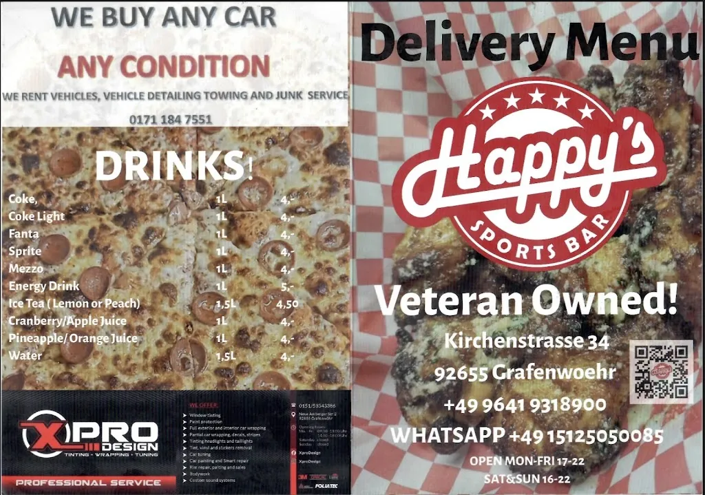 Menu_Happy’s Sports Bar_Grafenwöhr_immagine_3