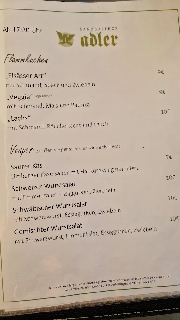 Menu_Landgasthof Adler Amtzell_Amtzell_immagine_1