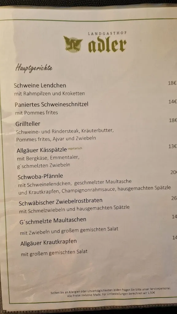 Menu_Landgasthof Adler Amtzell_Amtzell_immagine_4