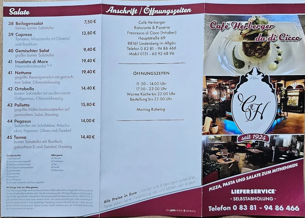 Café Herberger - Ristorante & Pizzeria_Allgäu_menu_image_1