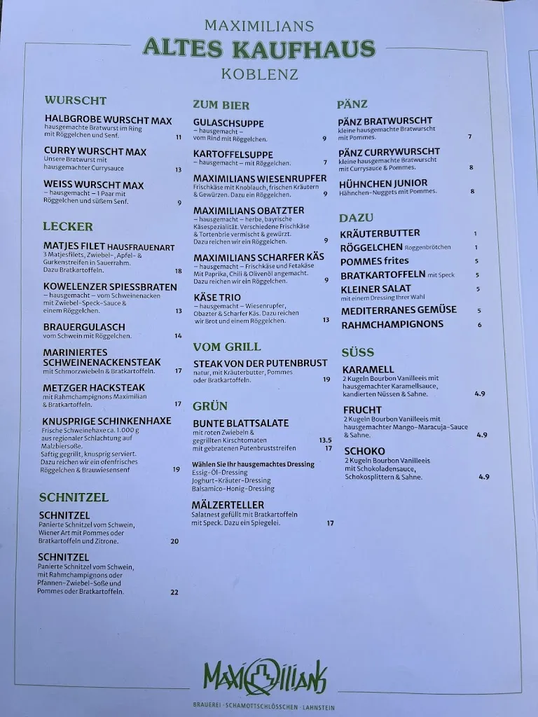 Menu_Maximilians Altes Kaufhaus_Koblenz_image_3