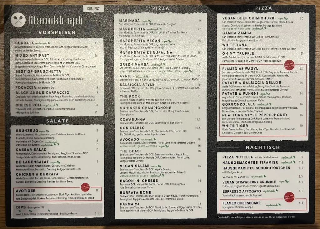 Menu_60 seconds to napoli Koblenz_Koblenz_immagine_2