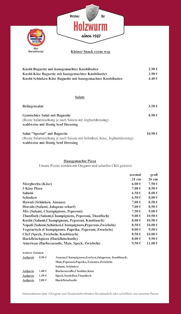 Menu_Holzwurm WIRTSHAUS & BAR_Gößweinstein_image_2