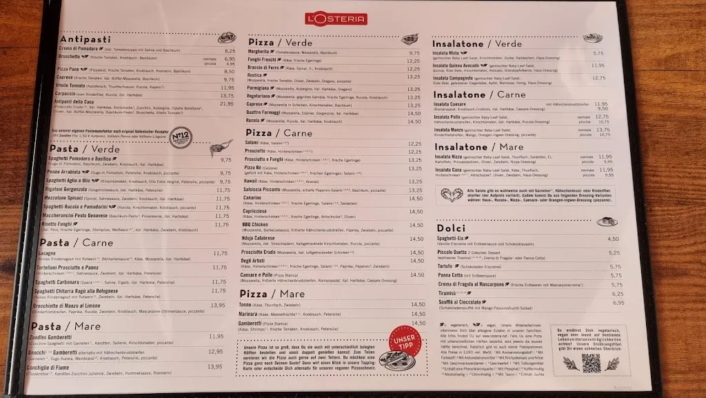 Menu_L´Osteria Koblenz_Koblenz_immagine_1