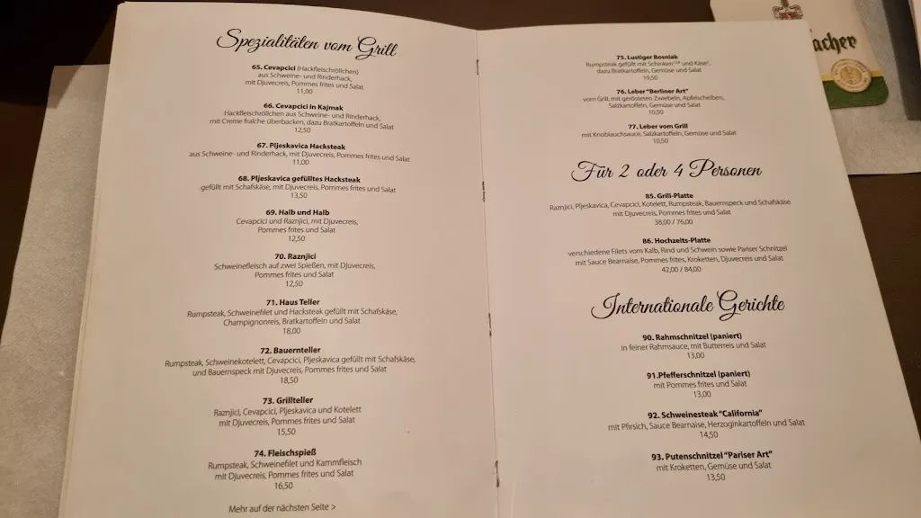 Menu_Dubrovnik Restaurant / Koblenz_Koblenz_immagine_1