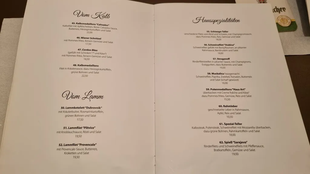 Menu_Dubrovnik Restaurant / Koblenz_Koblenz_immagine_2