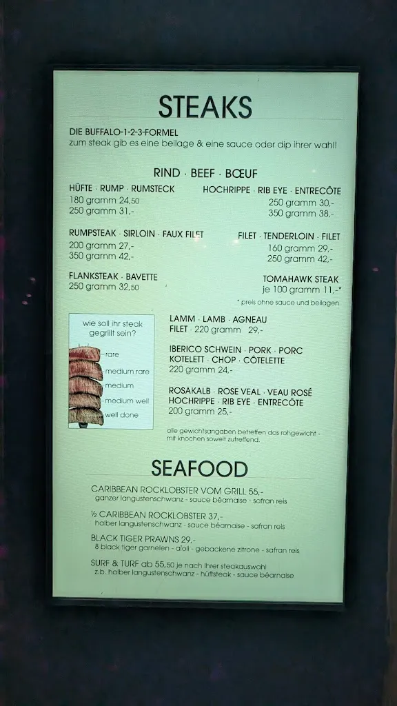 Menu_Buffalo Das Steakhaus_Koblenz_image_2