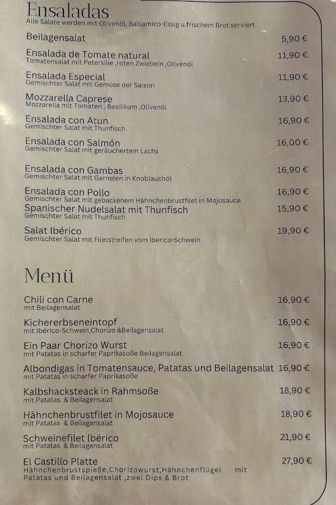 Menu_El Castillo_Koblenz_image_1