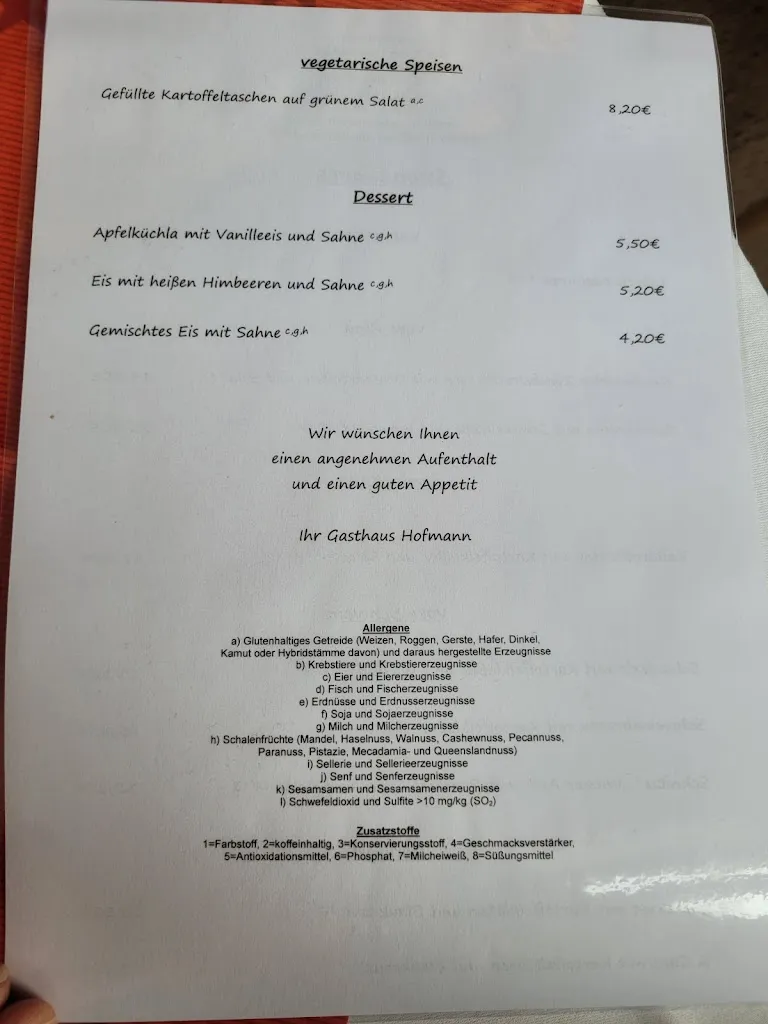 Menu_Landgasthaus der Alten Deutschen - Magda Hofmann_Gößweinstein_image_1