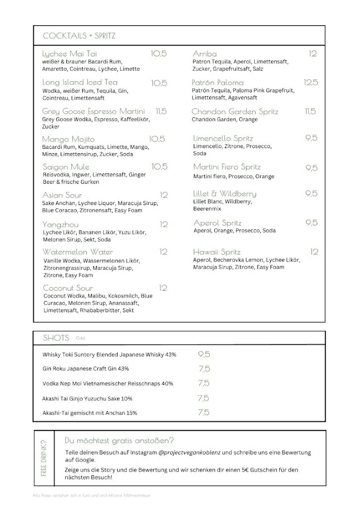 Menu_PROJECT VEGAN | Asian Fusion, Sushi, Frühstück & Brunch in Koblenz im Deutschen Kaiser_Koblenz_immagine_2