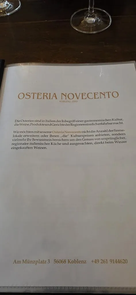 Menu_Osteria Novecento_Koblenz_image_3