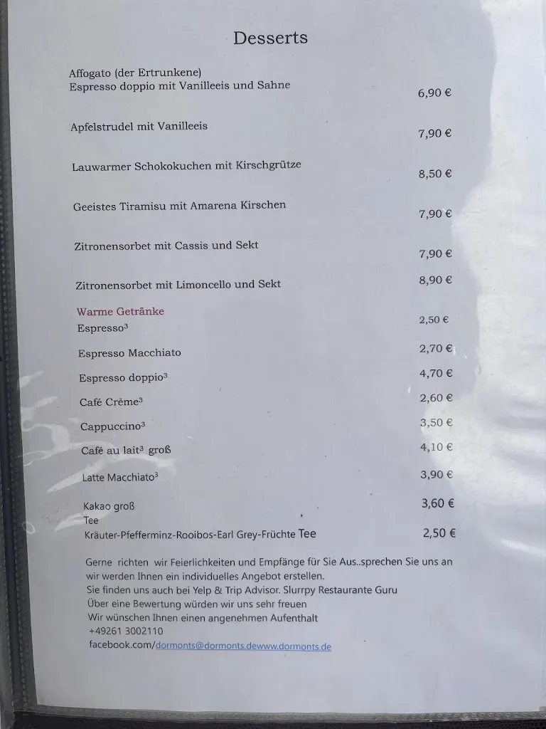 Menu_Restaurante/Bistro Dormonts_Koblenz_image_2