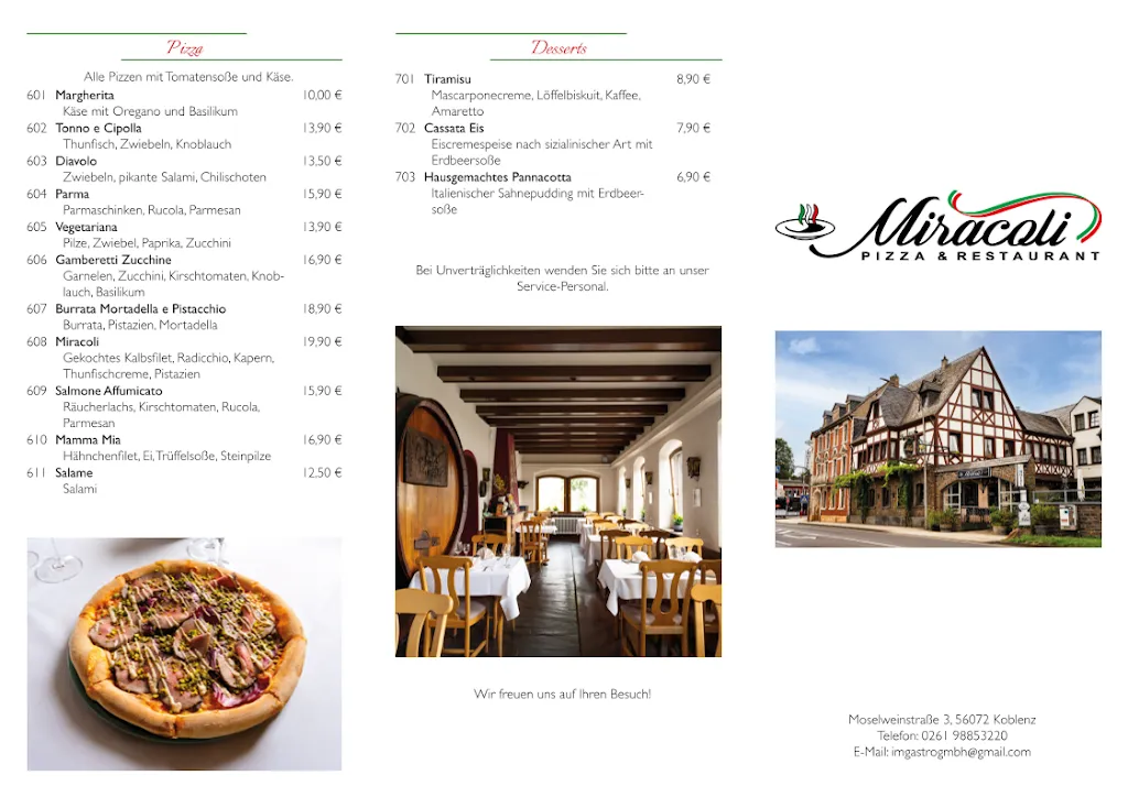 Menu_Restaurant Miracoli Koblenz Güls_Koblenz_image_2