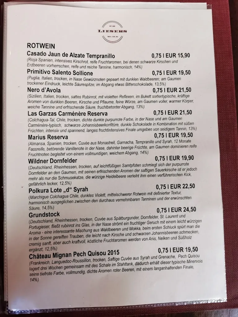 Menu_Liesers Bistro_Koblenz_immagine_1