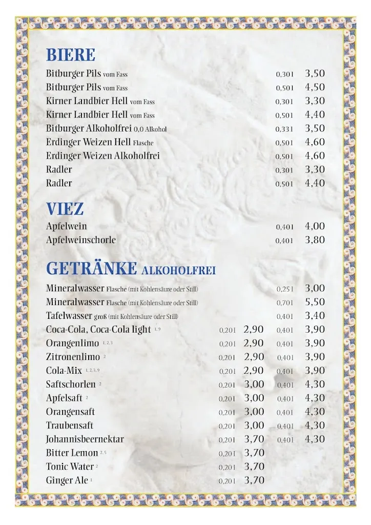 Menu_Restaurant Afroditi im BurgStadt Hotel_Kastellaun_image_4