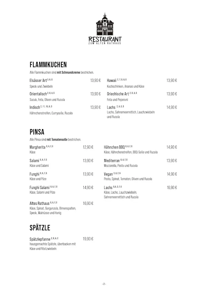 Menu_Gastronomie im Alten Rathaus, Mayen_Mayen_image_1