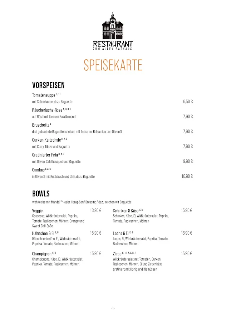 Menu_Gastronomie im Alten Rathaus, Mayen_Mayen_image_2