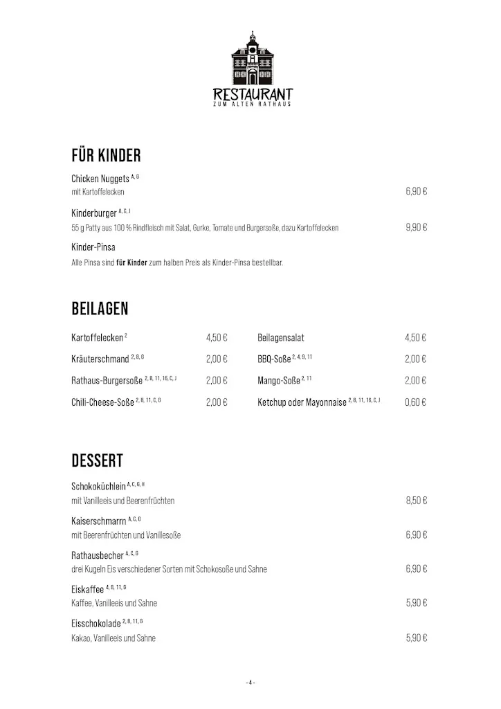 Menu_Gastronomie im Alten Rathaus, Mayen_Mayen_image_3