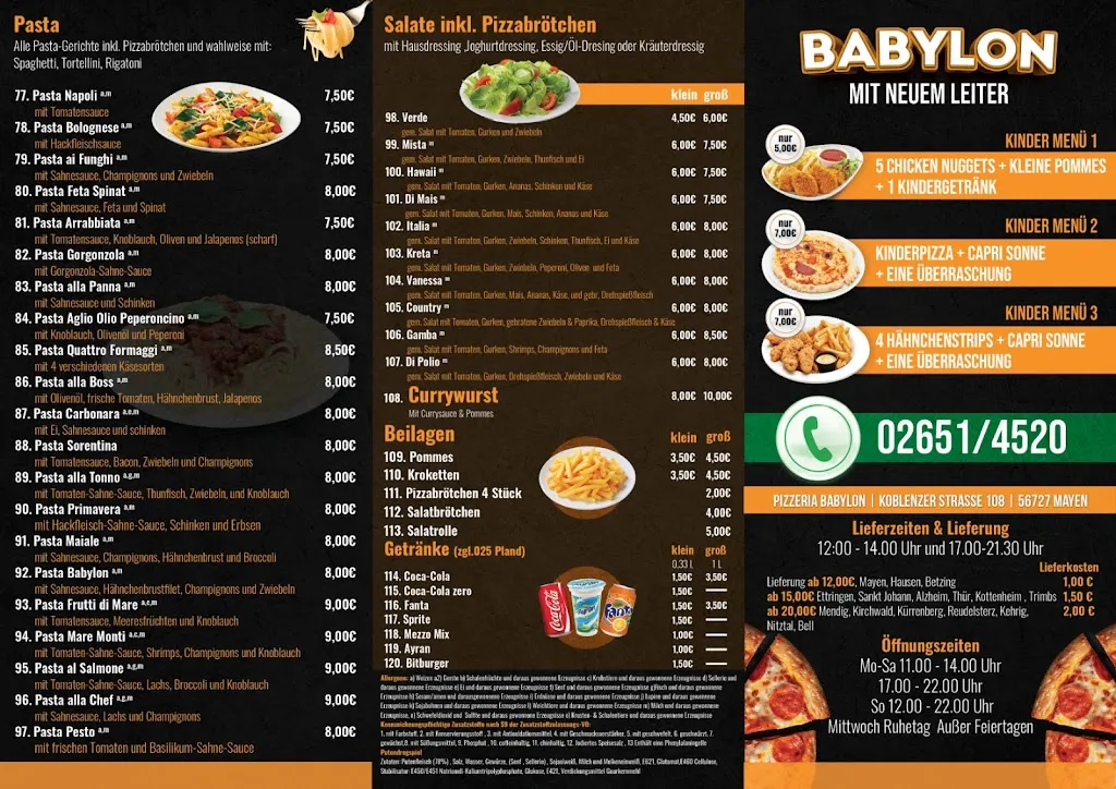 Menu_Pizzeria Babylon_Mayen_immagine_2