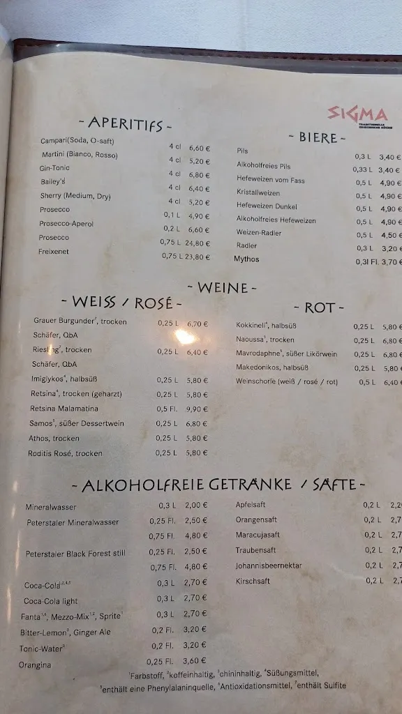 Menu_Restaurant SIGMA - Ludwigshafen am Rhein_Rhein_immagine_3