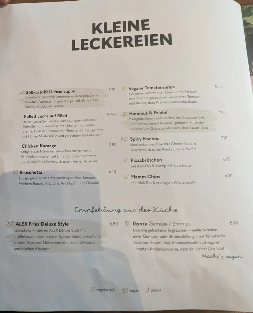 Menu_ALEX Ludwigshafen_Rhein_immagine_2