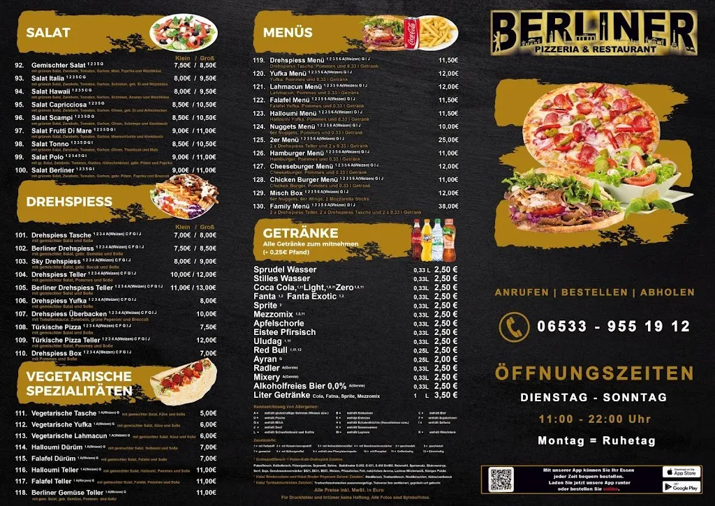 Menu_BERLİNER PİZZERİA & RESTAURANT_Morbach_immagine_1