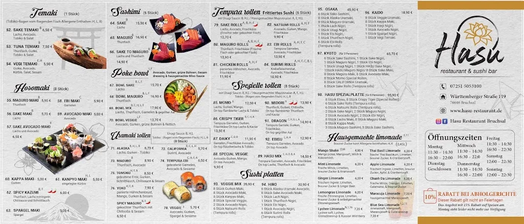Menu_Hasu Restaurant Bruchsal_Bruchsal_image_1