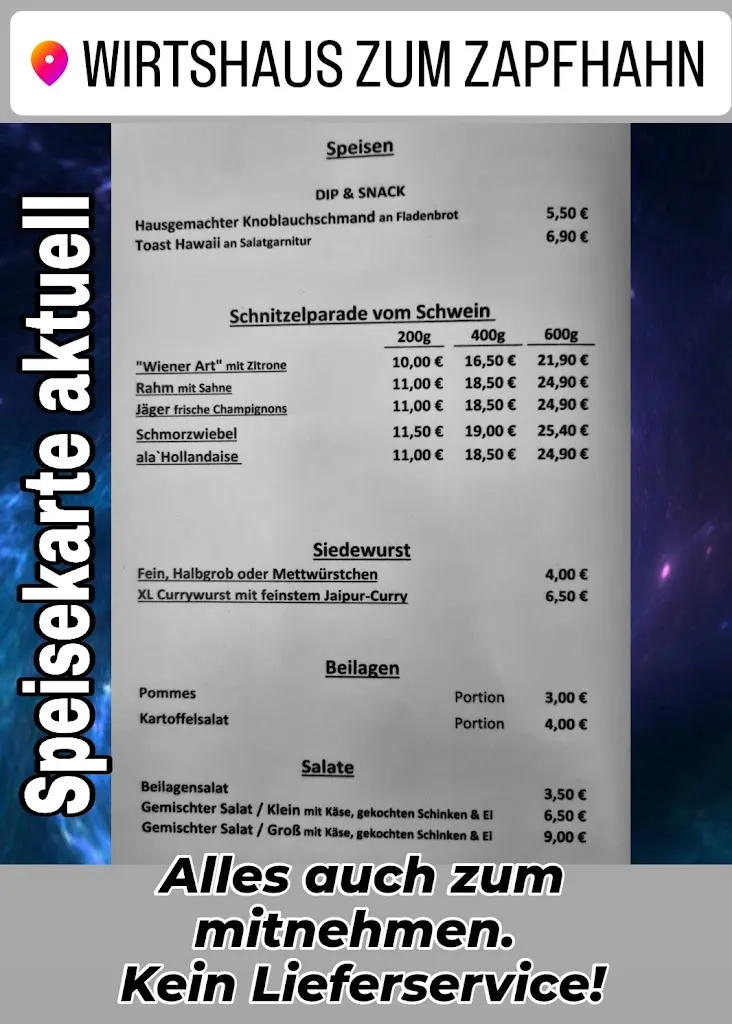 Menu_Gaststätte Zum Zapfhahn_Ochtendung_image_1