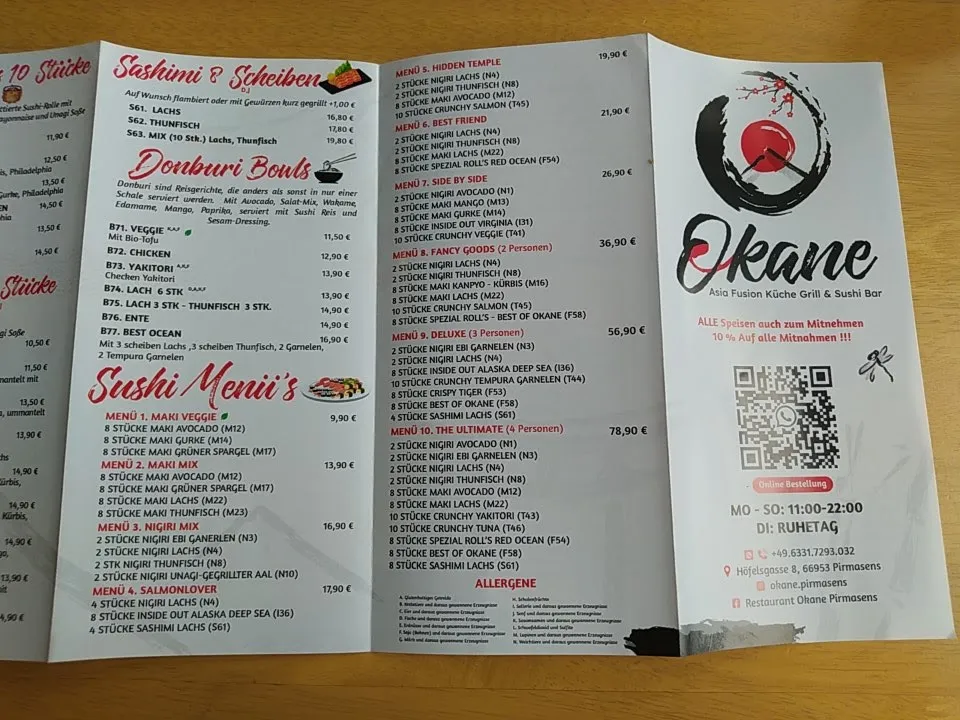 Menu_Okane Pirmasens Restaurant_Pirmasens_immagine_1