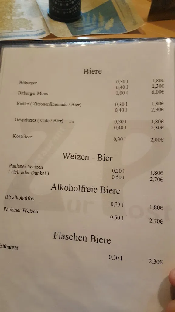 Menu_Restaurant Zur Post_Zweibrücken_image_1