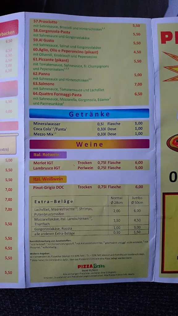 Menu_Pizzeria Bravo_Schornsheim_immagine_4