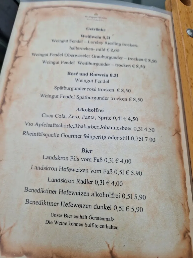 Menu_Burgschänke Der Landgraf_Goar_image_1