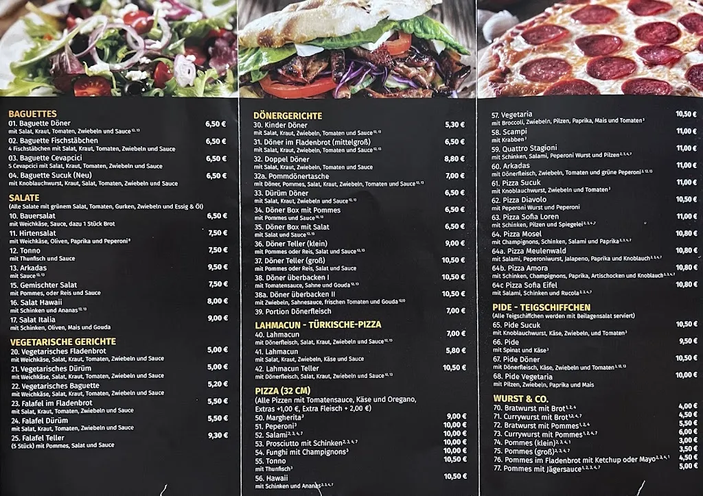 Menu_Arkadas - Baguette & Pizzahaus_Schweich_immagine_1
