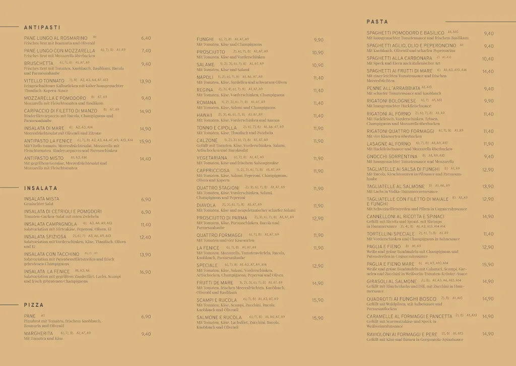 Menu_Ristorante La Fenice_Dingolfing_image_1