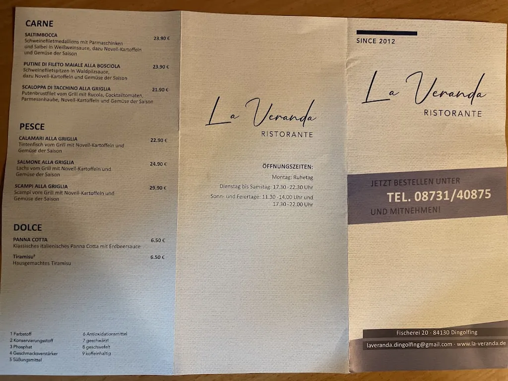 Menu_La Veranda_Dingolfing_immagine_2