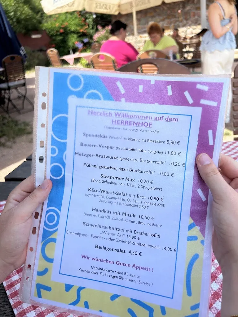 Menu_Gasthaus HERRENHOF Wein- und Vesperstube_Staudernheim_immagine_4