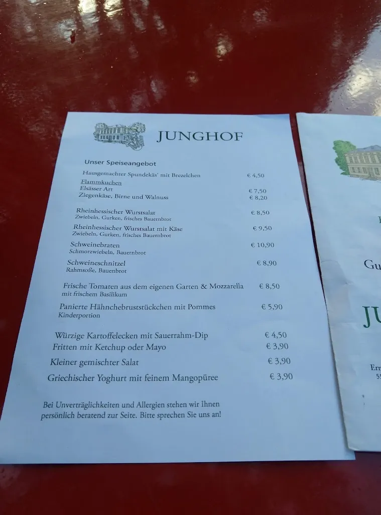 Menu_JUNGHOF Weingut & Gutsgastronomie_Undenheim_immagine_1