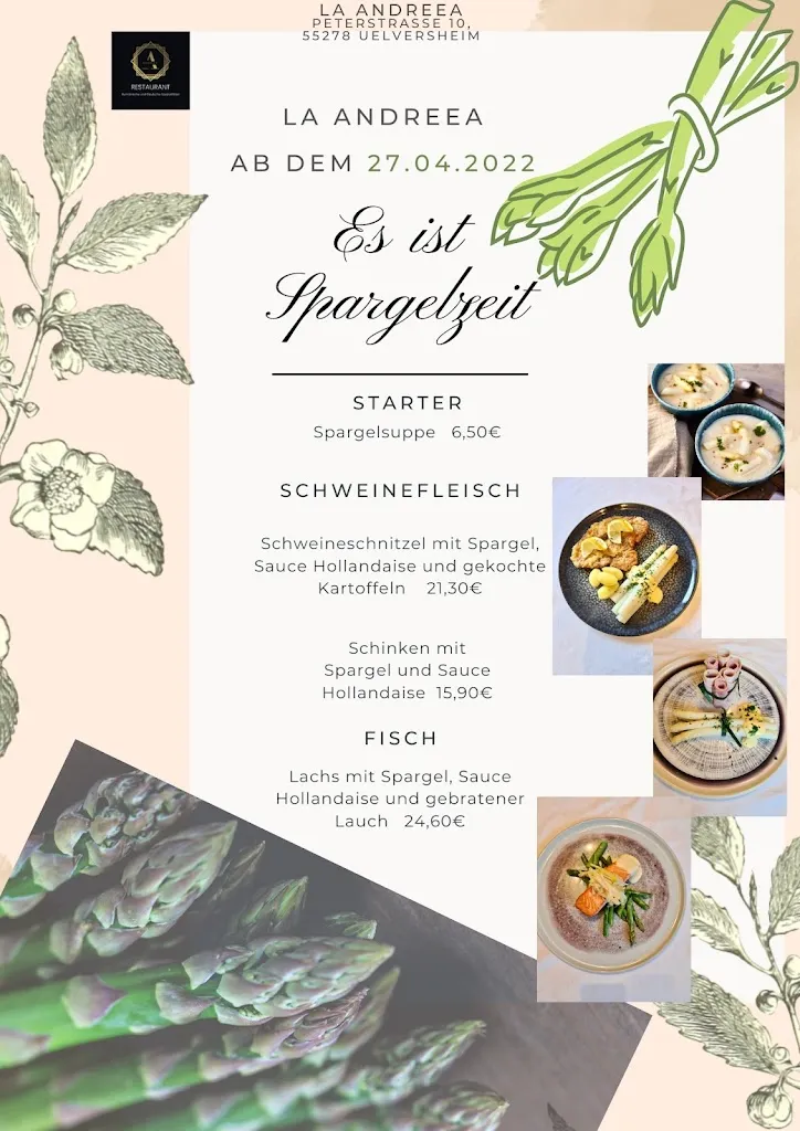 Menu_Restaurant La Andreea_Uelversheim_image_1