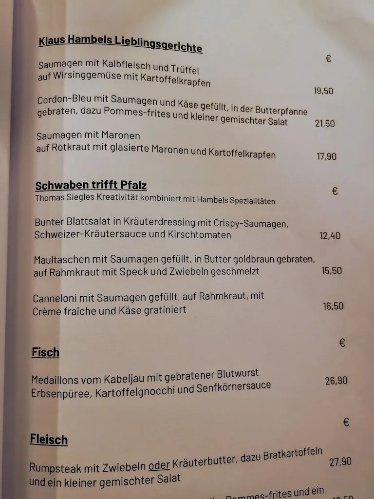 Menü_Hambels Restaurant Klaus Hambel_Weinstraße_Bild_1