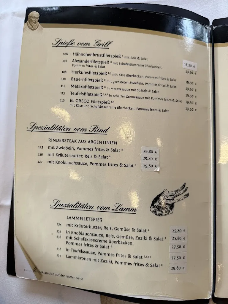 Menu_Restaurant El Greco Der Grieche_Weinstraße_immagine_1