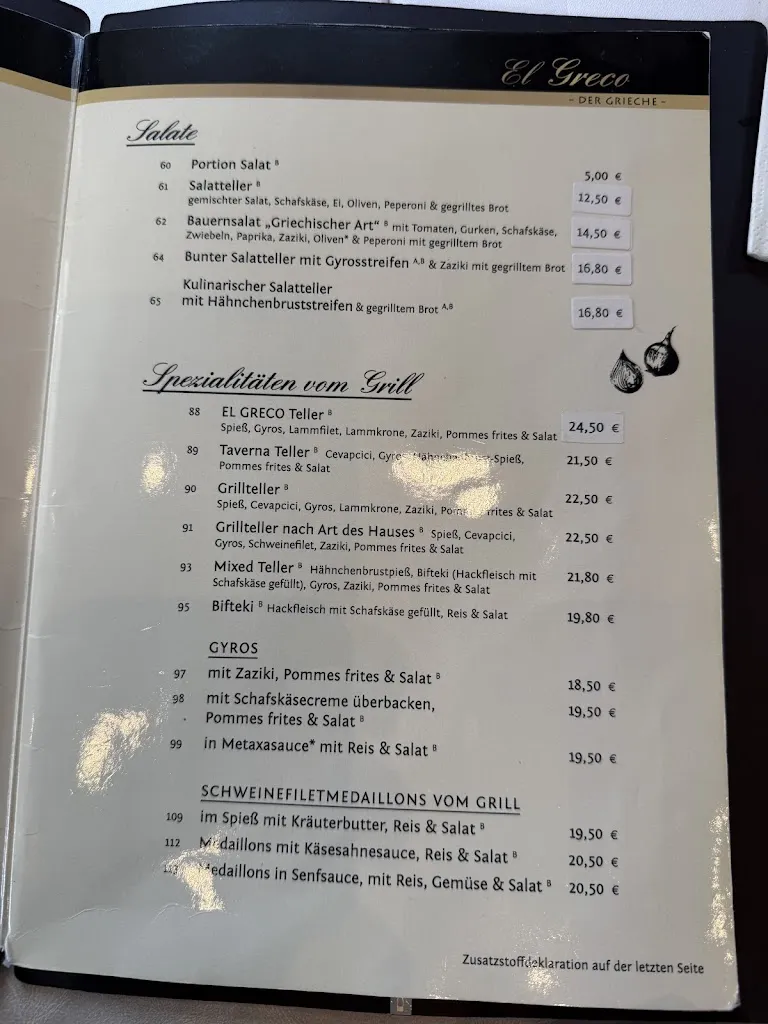 Menu_Restaurant El Greco Der Grieche_Weinstraße_immagine_2