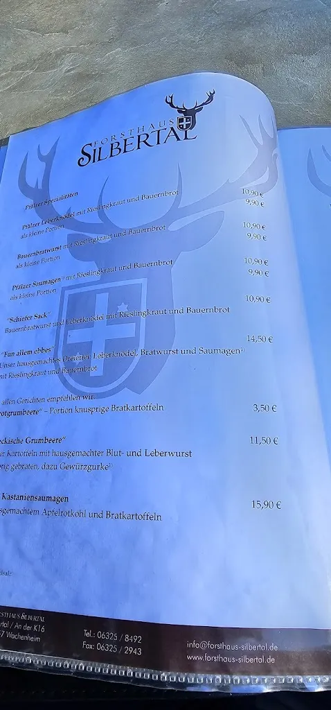 Menu_Forsthaus Silbertal_Weinstraße_immagine_3