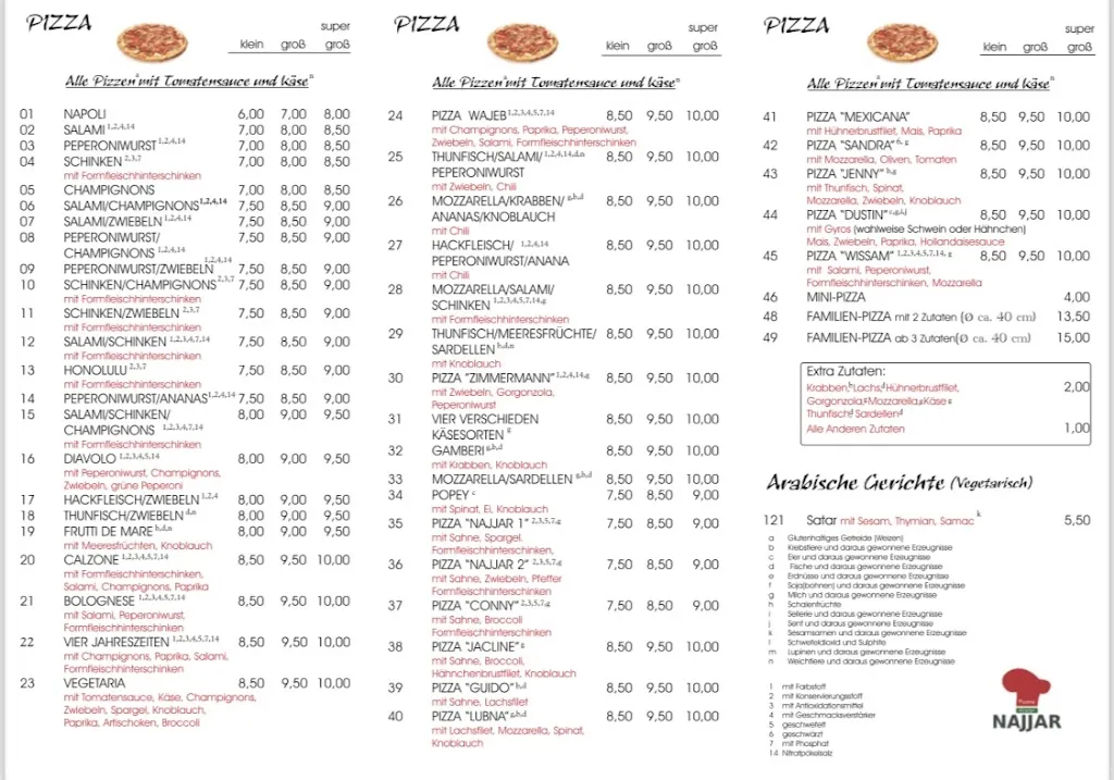 Menu_Pizzeria Najjar_Weisel_image_1