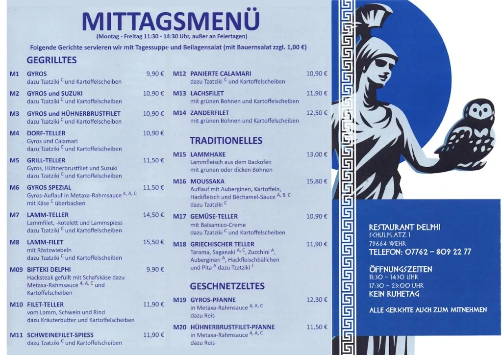 Menu_Griechisches Restaurant Delphi Wehr_Wehr_image_3