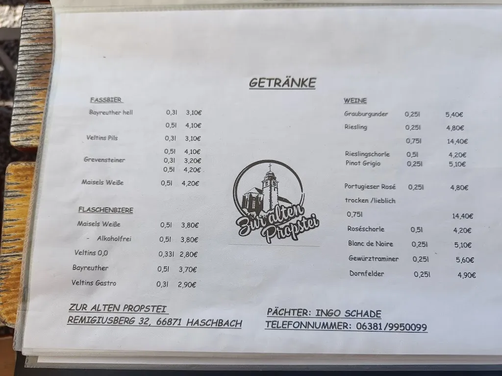 Menu_Zur alten Propstei_Remigiusberg_immagine_1