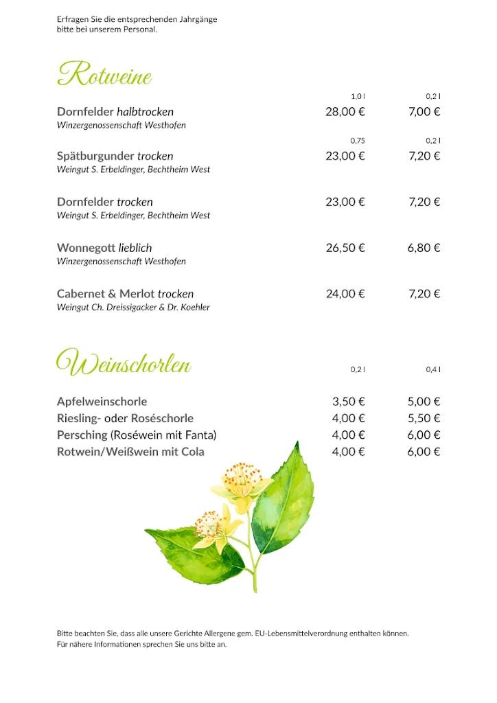 Menu_Landgasthof Zur Linde_Westhofen_immagine_4
