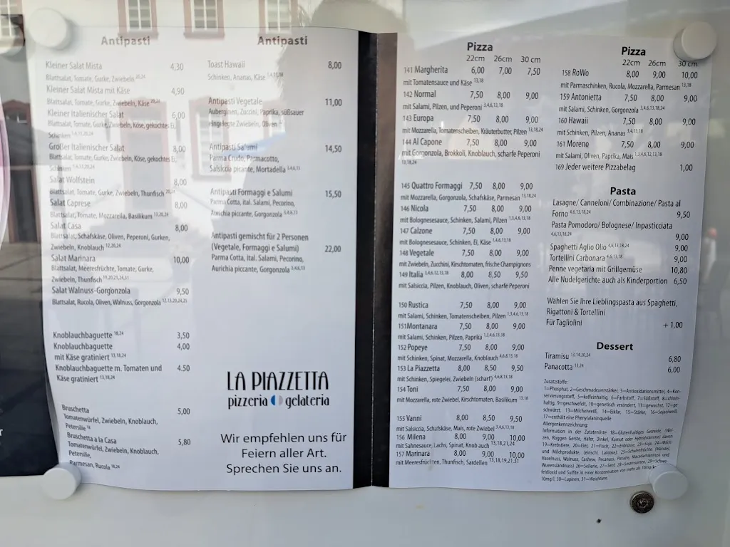 Menu_Pizzeria Gelateria La Piazzetta_Wolfstein_image_1