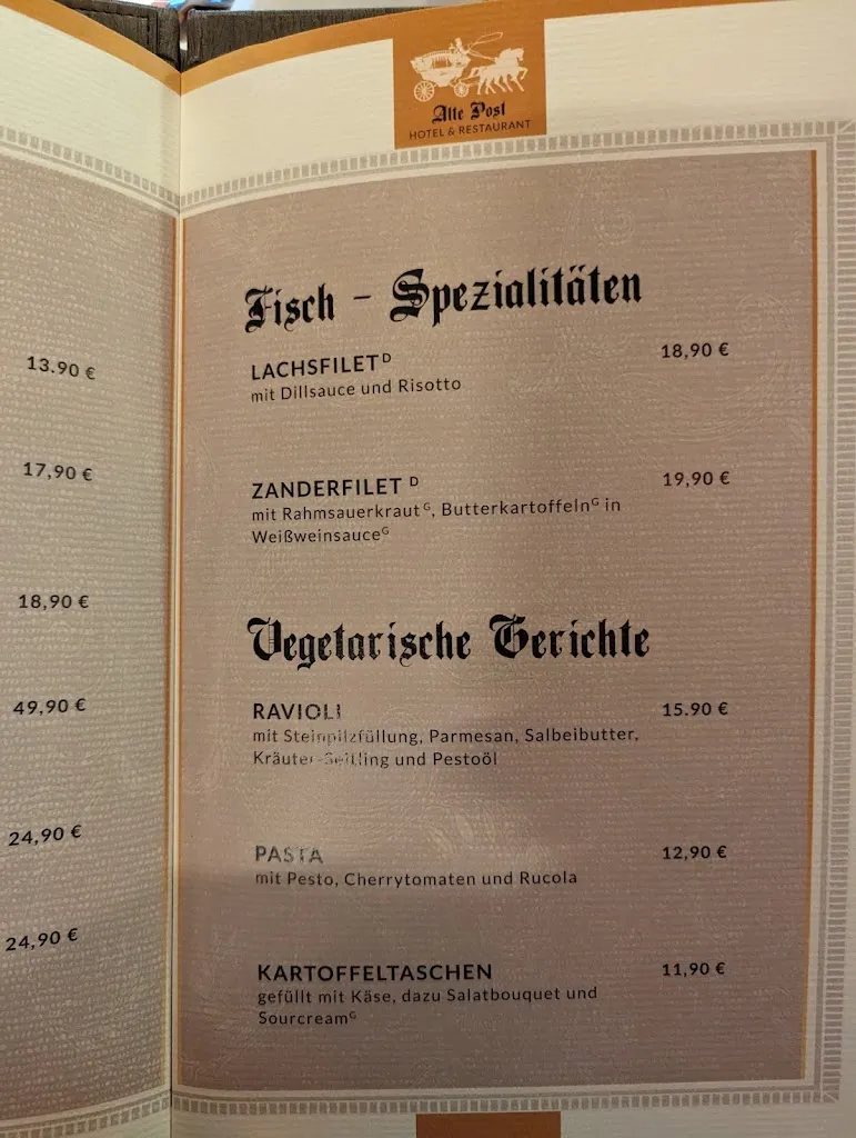 Menu_Restaurant in der Alten Post_Wissen_image_1