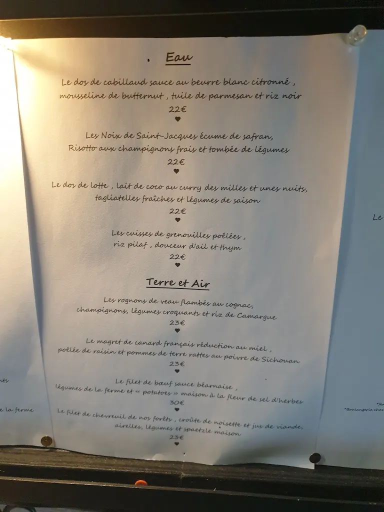 Menu_Restaurant La Chaumière_France_image_4